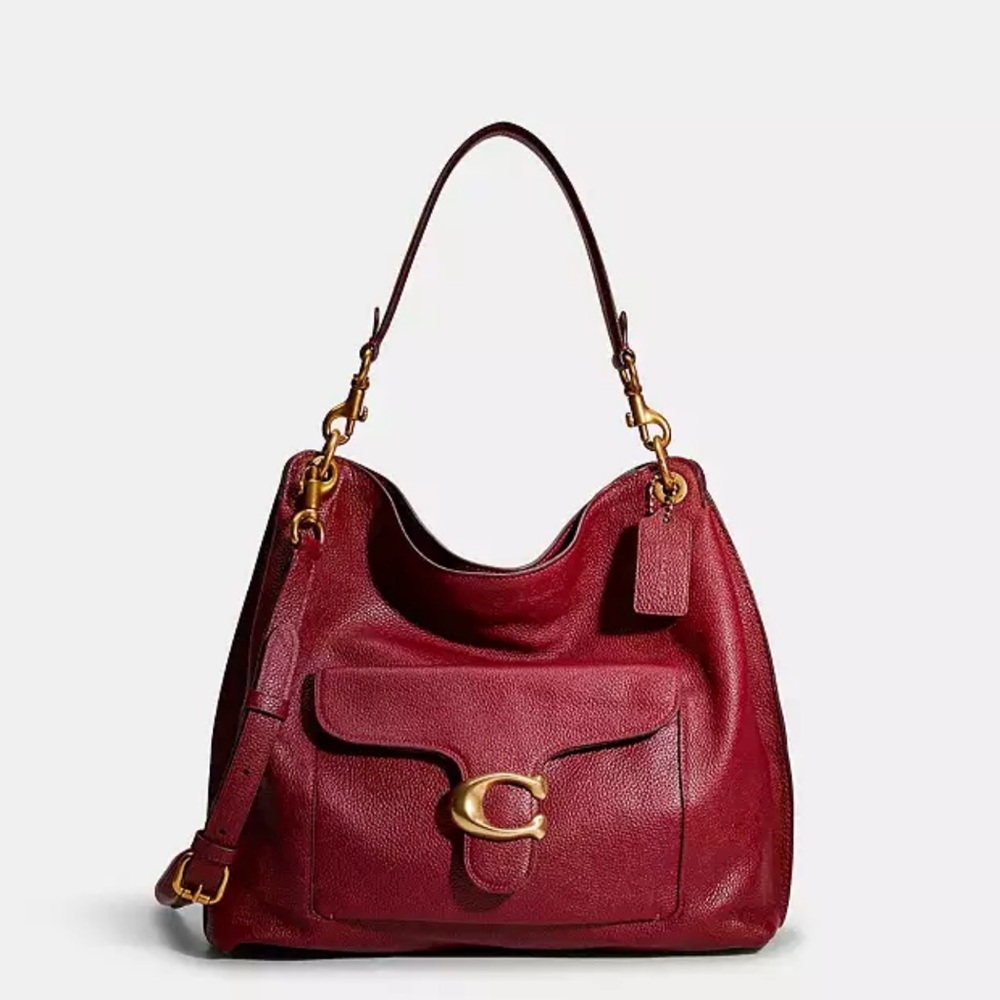 ISO Red Coach Leather Tabby Hobo Bag